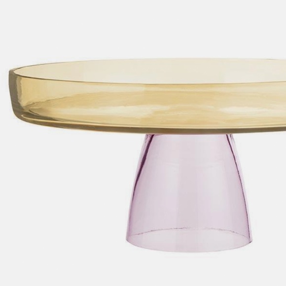 Anthropologie "Carmella Cake Stand in Pink and Yellow" NWT - Picture 2 of 3